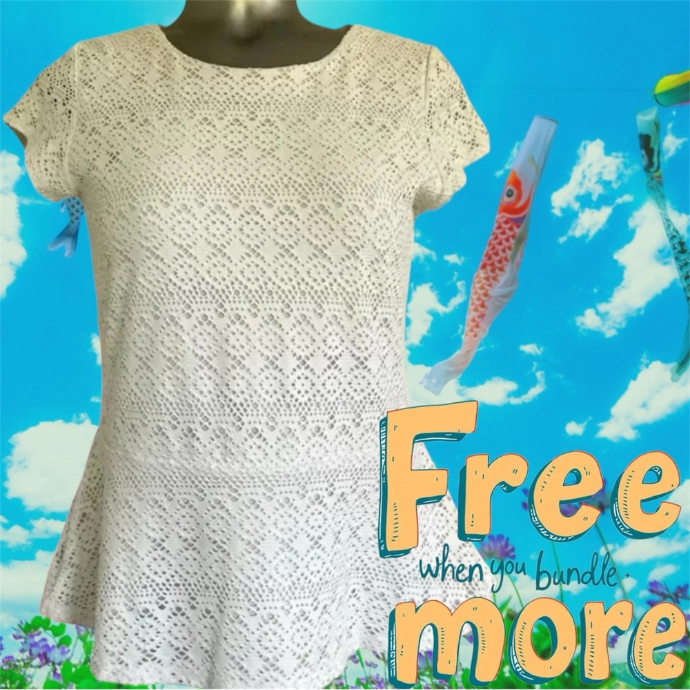 Free 🆕Stretch Mesh  Short Sleeve Top